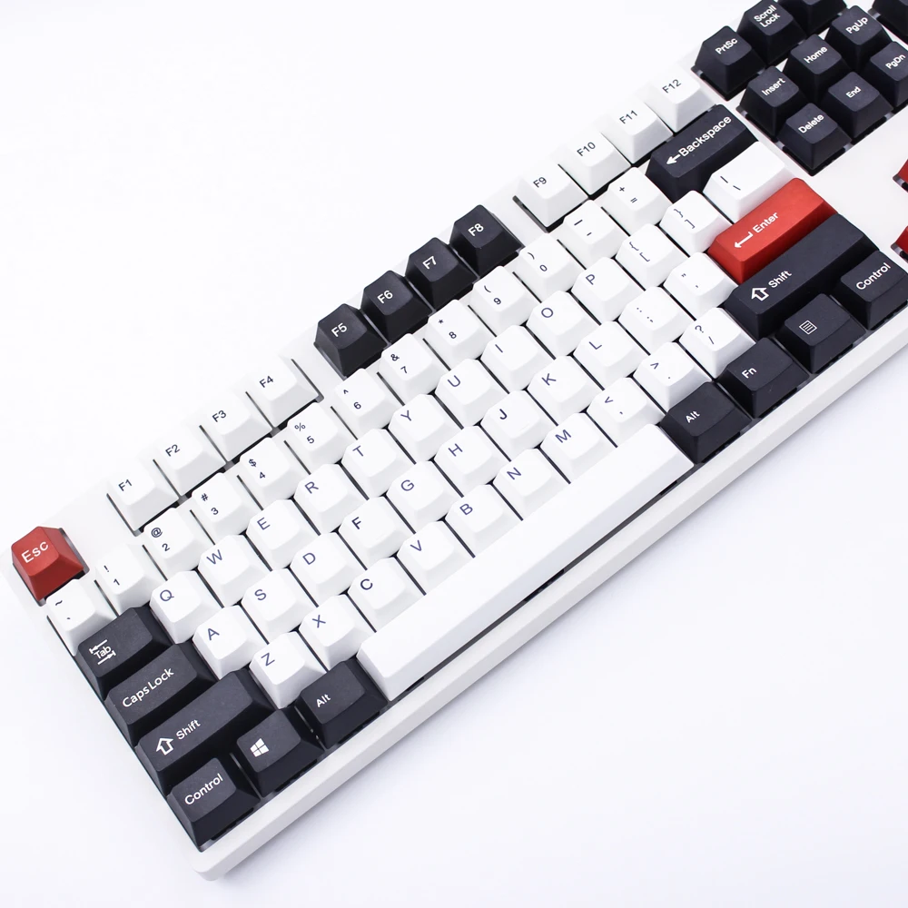 MP краситель-сублимированный черный/красный keycap 87/108 клавиш толстые клавишные колпачки pbt выключатель MX вишня/NOPPOO/Флик механическая клавиатура колпачка