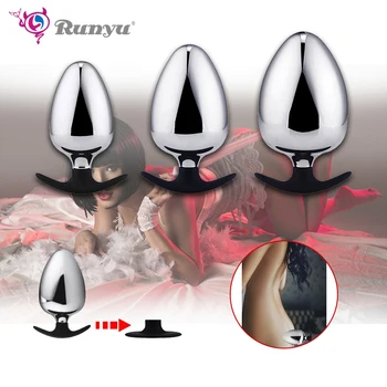 Extra big diameter dilatador anal expander metal buttplug adult sex toys masturbator large anal plug g spot butt plugs for women