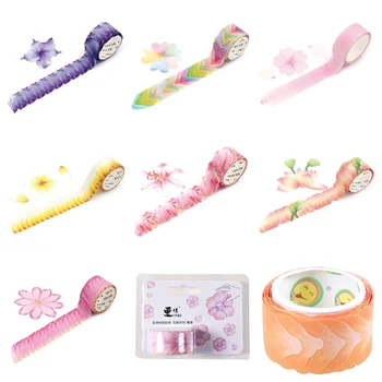 

200PCS Roll Flower Petals Washi Tape Decorative Masking Tape Fragrance Sakura Scrapbooking Diary Paper Stickers DIY