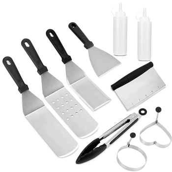 

Griddle Accessories Kit,Restaurant Grade Stainless Steel Griddle Spatula Set for Flat Grill Spatulas Tool Kit for BBQ
