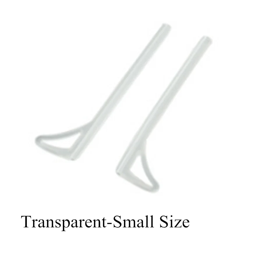 Clear Small size 200 шт.(100 пар) очки противоскользящие мягкие силиконовые наконечники для дужек прямоугольные металлические очки дужки колпачки - Цвет: Clear Small size