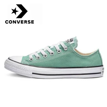 

Authentic low Converse Chuck Taylor All Star men and women unisex Skateboarding sneakers comfortable casual green canvas Shoes