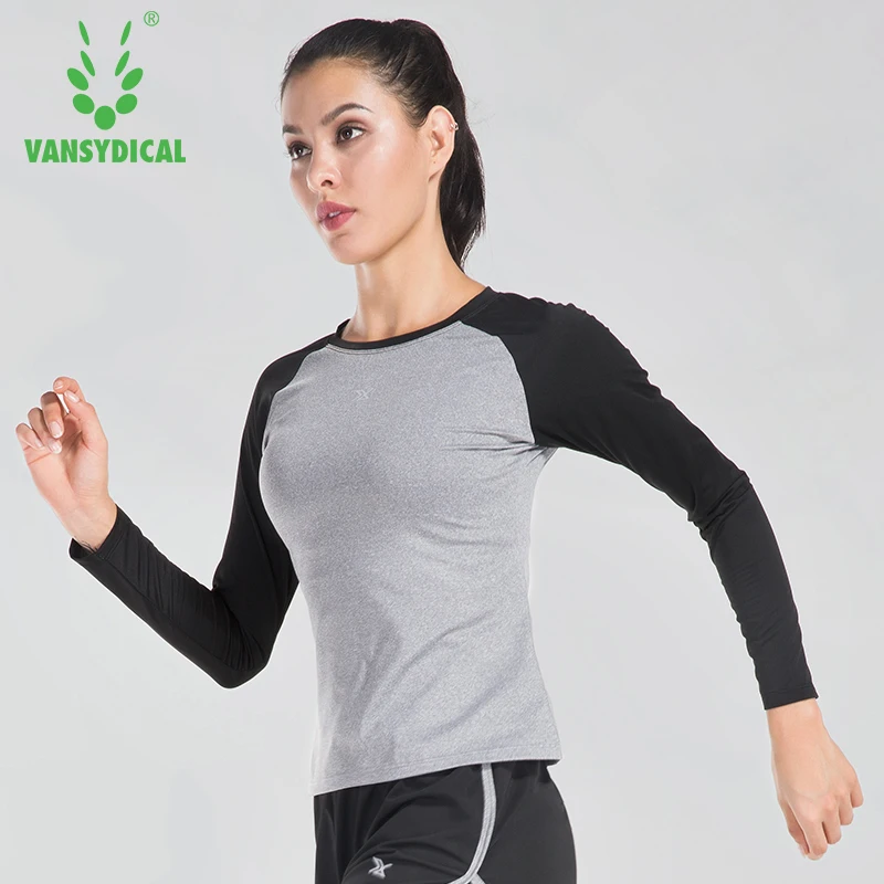 Vansydical Женские топы для бега быстросохнущие футболки фитнеса и женские