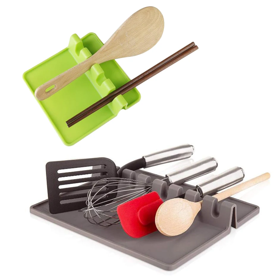 4/8 Holes Plastic Spoon Spatula Holder Heat Resistant Storage Shelf Kitchen Utensil Shovel Spoons Rack | Дом и сад