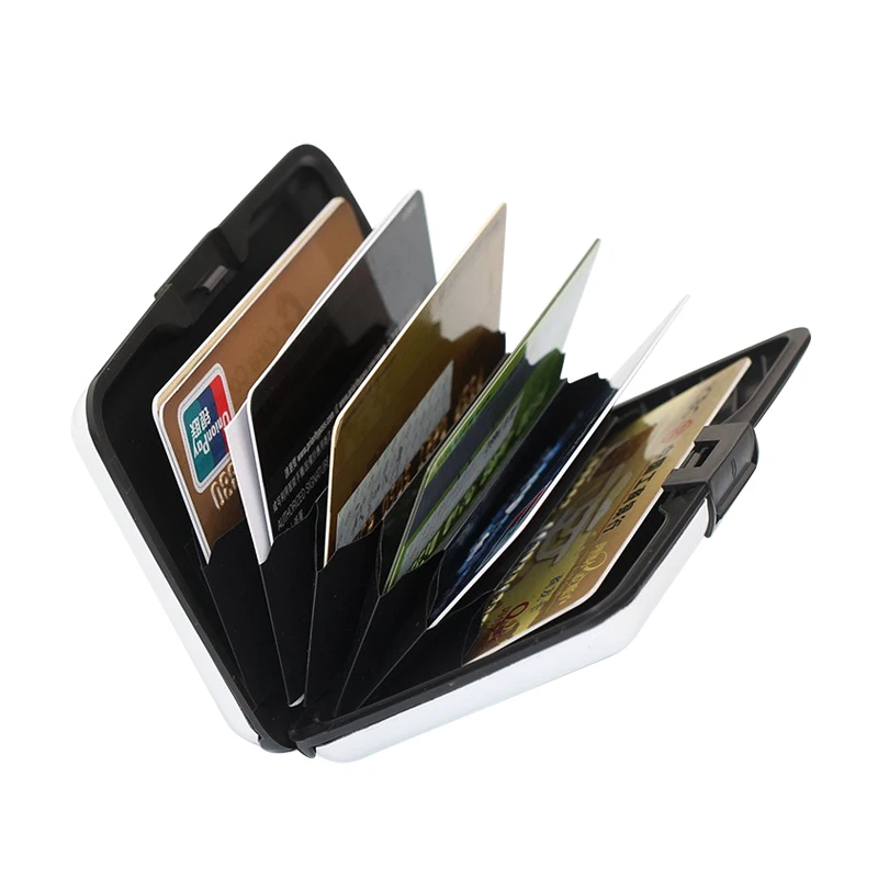 RFID Blocking Wallet Portable Protection Safe Travel Identity ID Credit Card Holder Lightweight Hard Case for Men and Women