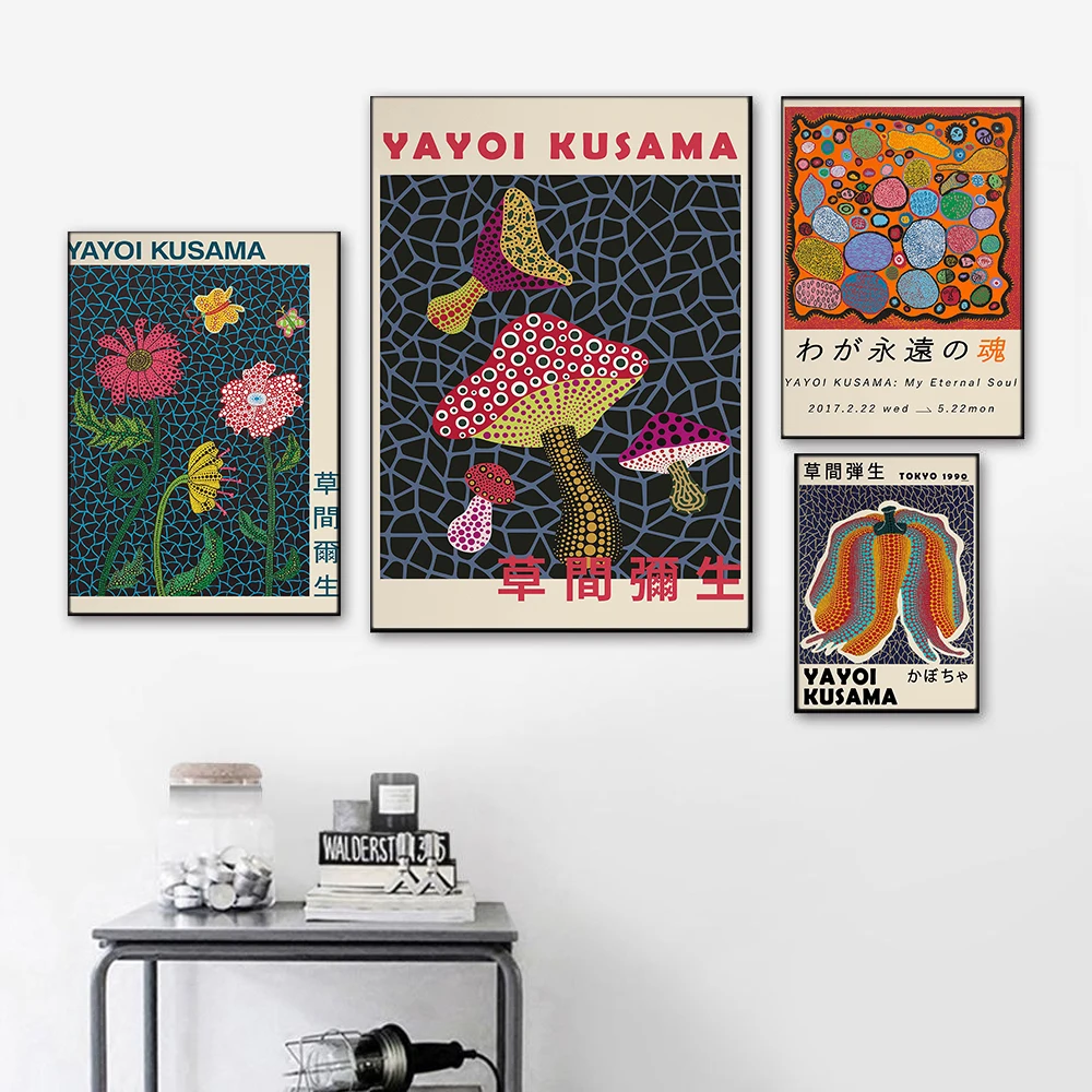 

Jungle Window Poster Yayoi Kusama Canvas Painting Abstract Plants Art Print Nordic Wall Picture For Living Room Home Decor