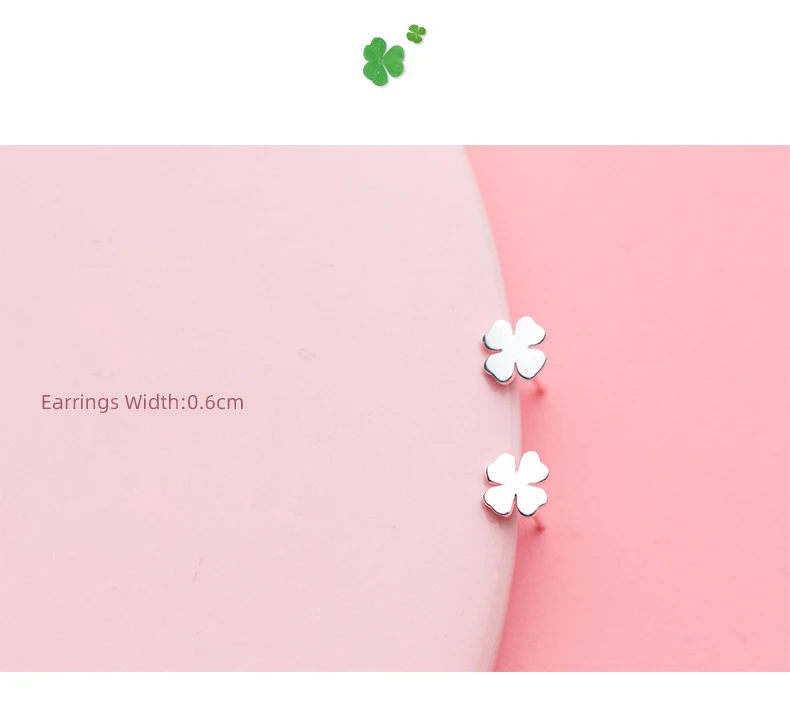 Женские серьги-гвоздики Colusiwei Lucky Four Leaf Clover, милые серьги-гвоздики в виде цветка, 925 пробы, серебро, модное ювелирное изделие, новинка