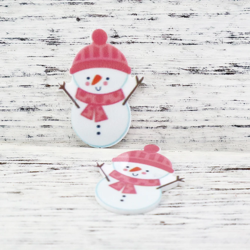 

New 5Pcs Christmas Snowman Plastic planer Car DIY Accessories Scrapbooking Craft Handmade Decoration,5Yc3167