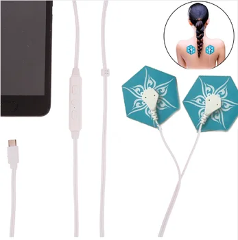 

Mini Electrical Stimulator Full Body Neck Back Relax Muscle Massager Pulse tens Acupuncture therapy iphone Android cable