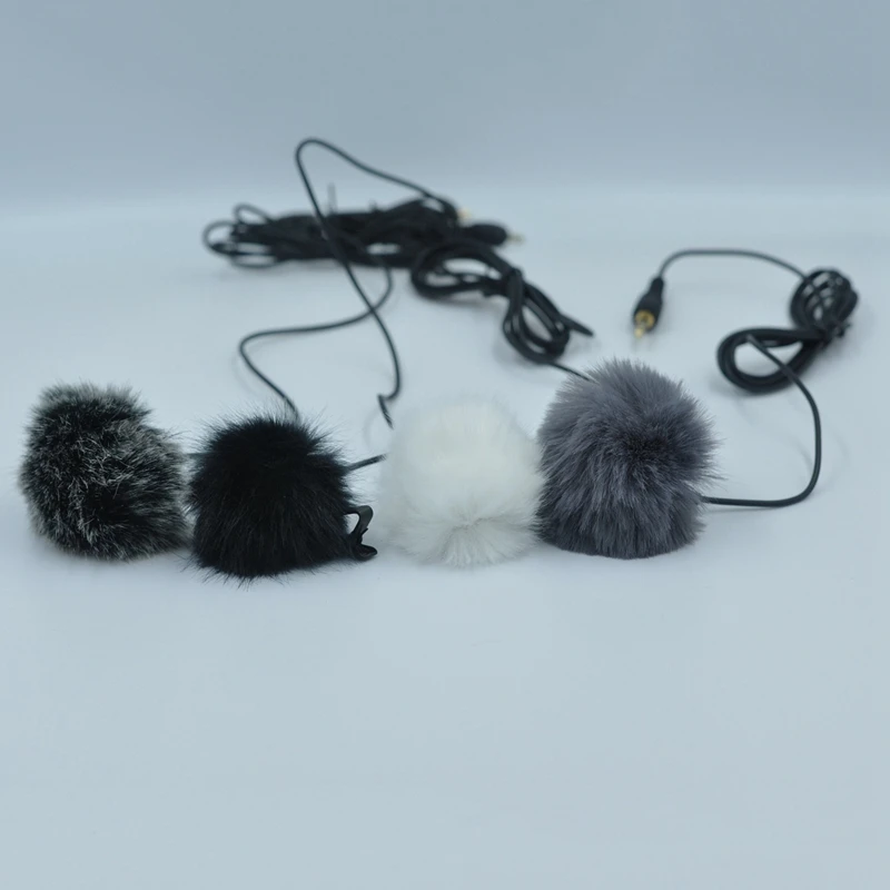 ABGN Heißer-Universal Lavalier-mikrofon Pelzigen Windschutz Pelz Windschutzscheibe Wind Muff Weiche für Sony Ritt Boya Revers Lavalier Mic 5Mm