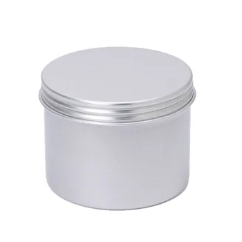 

Storage Box Rangement Boite De Rangement 180ML Aluminium Empty Cosmetic Pot Jar Tin Container Silver Box Screw Lid Craft #37