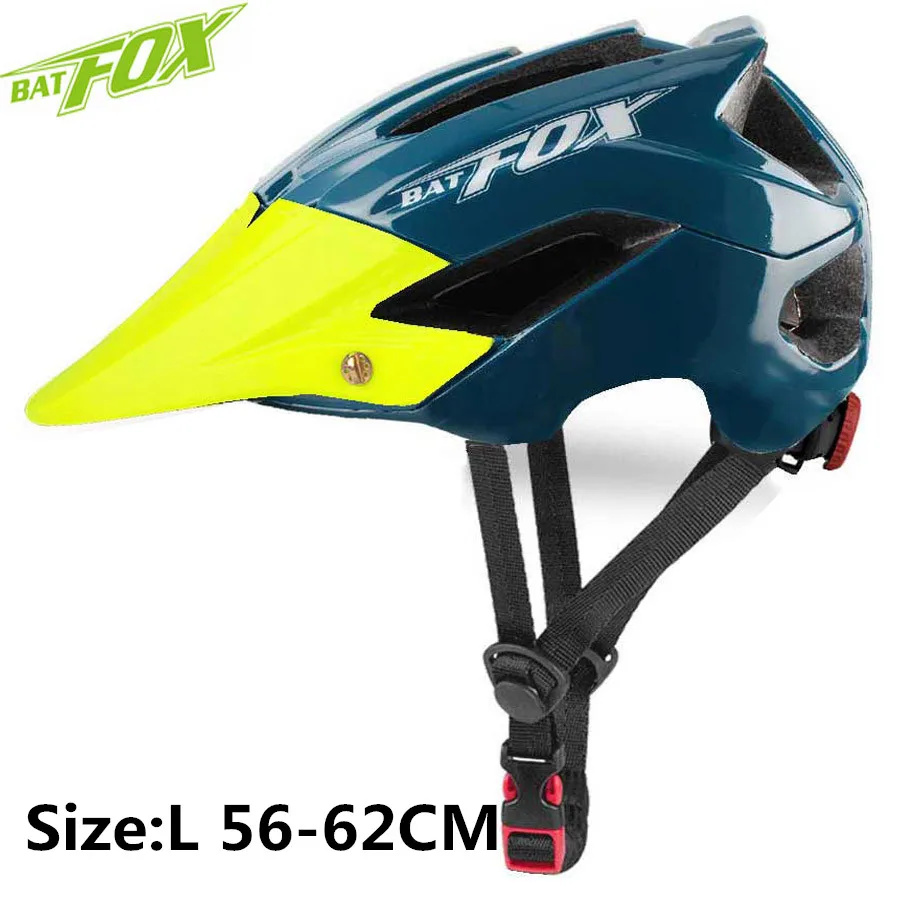 5002-dark green BATFOX мужской велосипедный шлем все-terrai MTB шлем для велосипеда, мотоцикла спортивный защитный шлем внедорожный супер горный велосипед велосипедный шлем bmx - Цвет: 5002-dark green