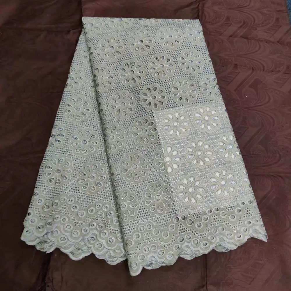 

Factory price2019 Latest Style African dry Lace Swiss Lace With stones Fabric For African Party Dresses lace Winn678a