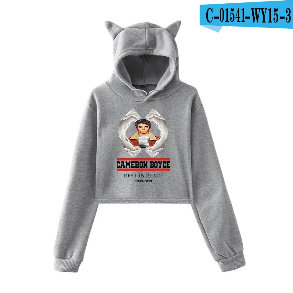 R.I.P. Cameron Boyce шедевр потомки 2D принт модный тренд сала короткий кошачий Топ женские толстовки Толстовка сексуальная одежда - Цвет: picture color