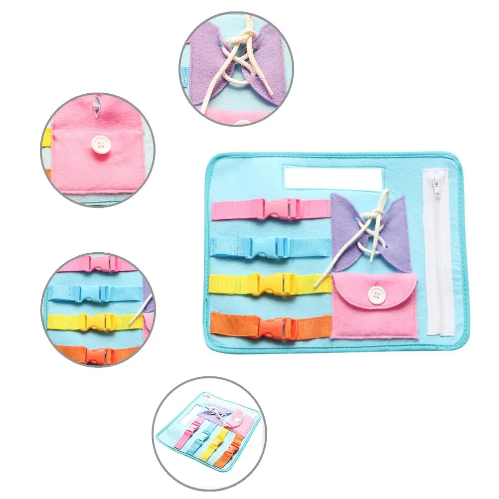  Baby Early Education Toys Basic Life Skills Dress Teaching Board Zip Button Lace Up Montessori Baby - 4000252113156