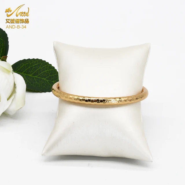 ANIID Copper Bangles Set For Women Charm African Bracelet Dubai Jewelry Gold Color Designer Arabic Luxury Fashion Hawaiian Gift B-34-1PCS