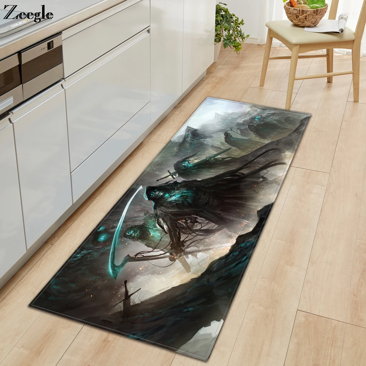 Zeegle Rugs and Carpets for Home Living Room Long Rectangle Kitchen Carpet Anti-slip Bedside Carpet Mat Soft Kitchen Floor Rug