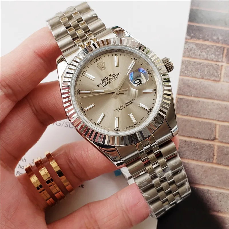

2020 New product Rolex- Steel belt Women's automatic mechanical watch Leisure men business fashion watch 137 orders