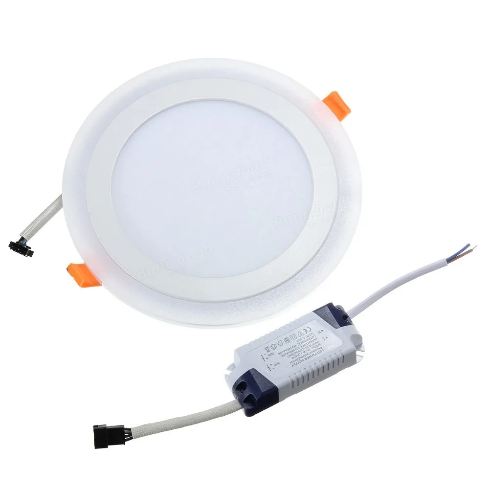 Round/square stmívatelné RGB LED downlight + daleký ovládání 6w/9w/16w/24w zapuštěné LED strop panel lehký ac85-265v+driver