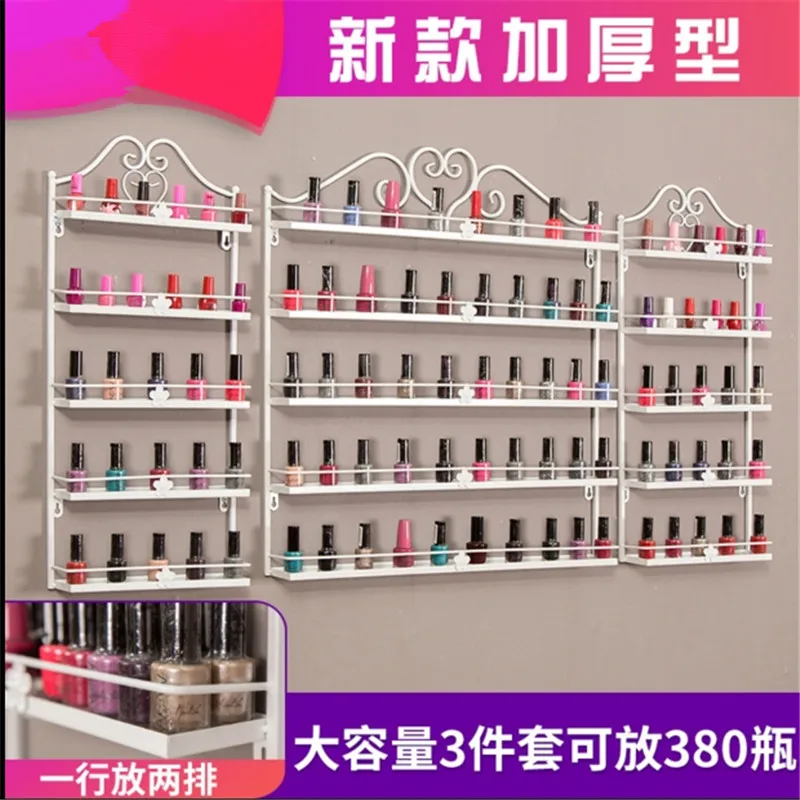 

Jiahua New Style UV Polish Showing Stand Iron Art Nail Polish Storage Racks Cosmetics Shop Display Case Showing Stand
