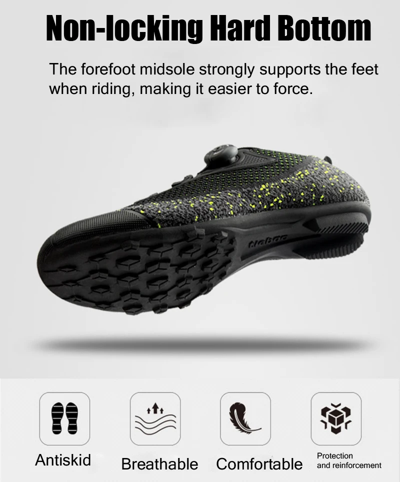 Tiebao Cycling Shoes New Non-lock MTB Road Bicycle Shoes Men Women Ventilation Suitable For Cycling Walking Rubber Outsole Shoes