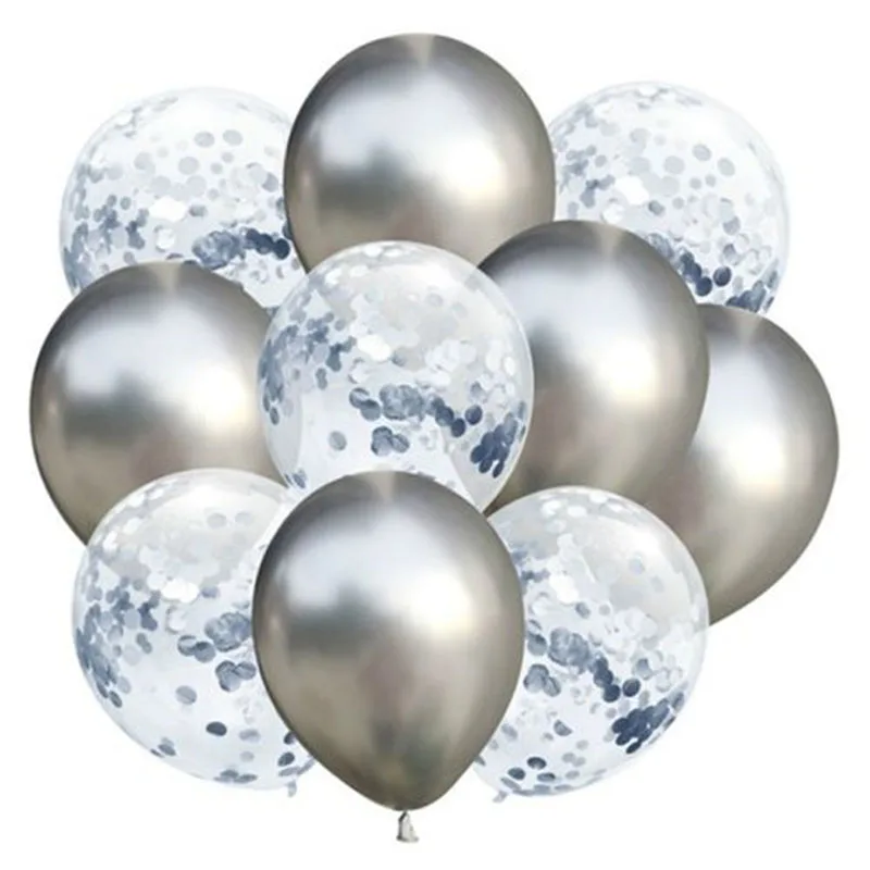 10 шт мульти конфетти хром шар Свадебные украшения DIY Baby Shower его для девочек и мальчиков Babyshower курица принадлежности для вечеринки-девичника
