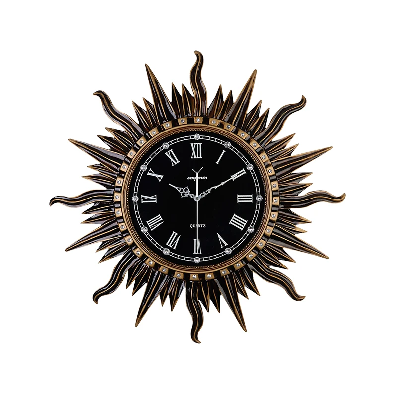 

Modern Design Large Art Silent Wall Clock Metal Nordic Living Room Sun Simple Children Creative Zegar Scienny Home Decor Clocks