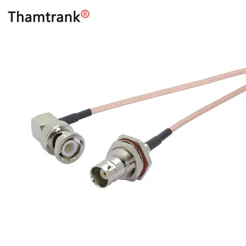 

10pcs/lot BNC Female to Right Angle BNC Male Plug Connector RF Coaxial RG316 Cable BNC to BNC RF Coaxial Cable 15cm/50cm/100cm