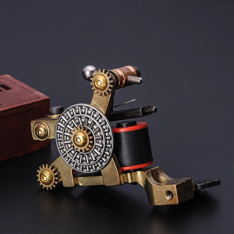 Один изготовленный на заказ ручной работы чугунный Luo машина татуировки пистолет для татуировки комплект поставки LTM25