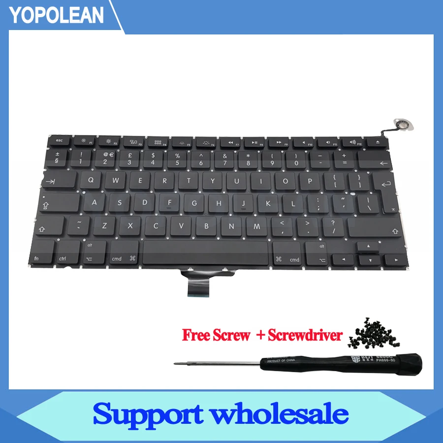 Клавиатура A1278 с английской раскладкой для Macbook Pro 13 дюймов 2009 2010 2011 2012