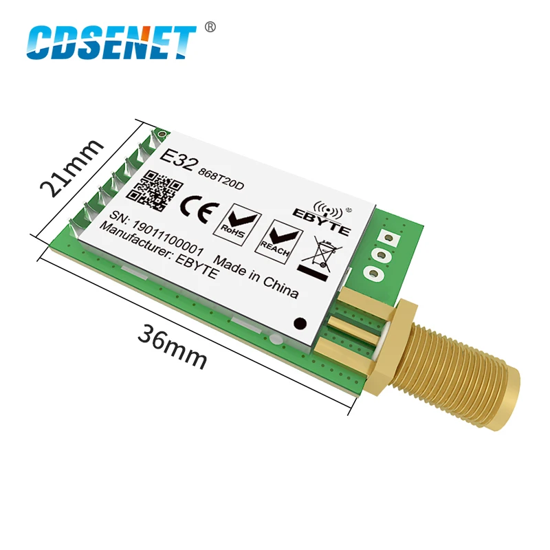 868 МГц SX1276 LoRa 100 мВт последовательный порт беспроводной трансивер E32 868T20D IoT модуль