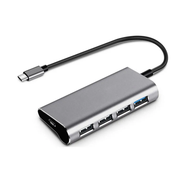 B Type-c 3,1-usb-хаб из алюминиевого сплава 4 порта Usb3.0 высокоскоростной концентратор type-C конвертер - Цвет: B