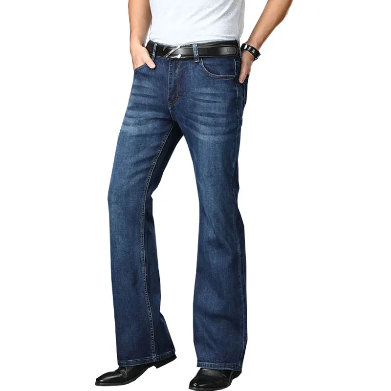 Mens Flared Jeans Boot Cut Leg Flared Male Designer Classic Denim Jeans