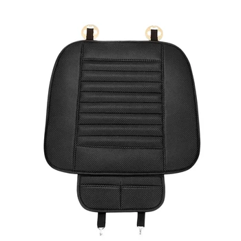 

PU Leather Car Seat Cushion, Bamboo Charcoal Breathable Universal for Drivers, Adults & Kids.