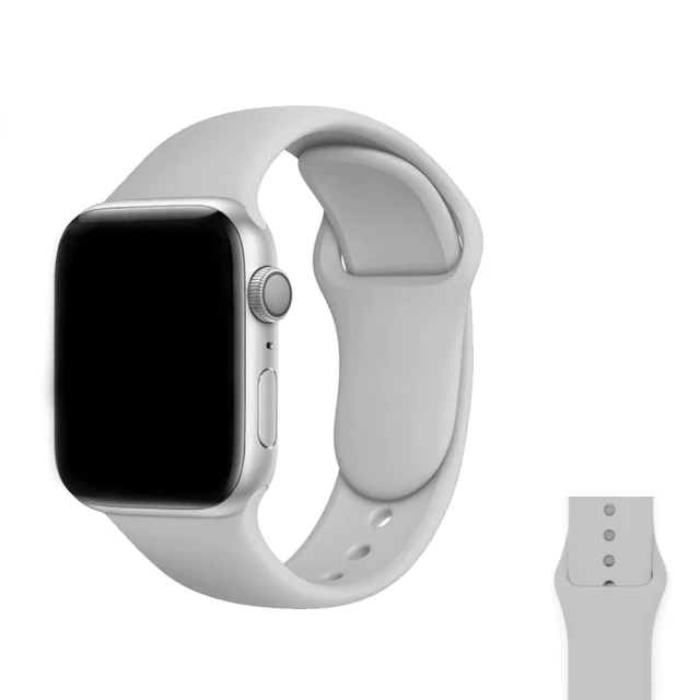 Silicone Strap For Apple Watch Band  7 41mm/45mm Series 6 SE 5 4 42mm/44mm Rubber Wristband iWatch 3 2 1 38/40mm Smart Bracelet 11