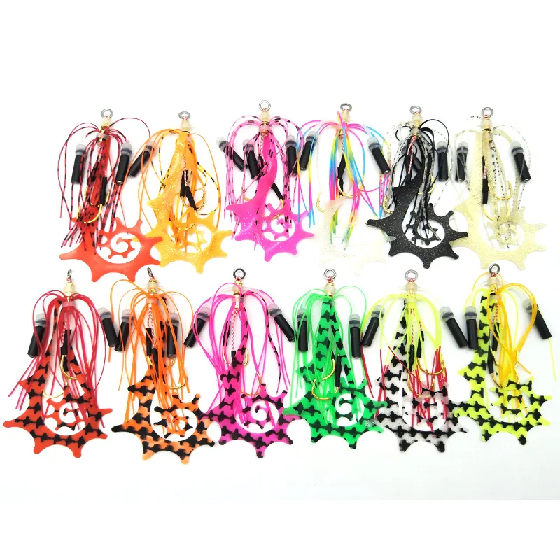 Kabura Jigging Madai Assist Hooks Strong Tai Rubbers Silicone Skirts Filaments Ribbons Different Colors Slider Jigs Tails Sinker