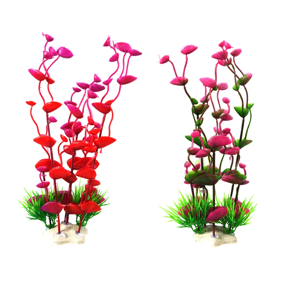 1PC PVC Fish Tank Decoration Simulation Artificial Trumpet Environmental Aquarium Simulation Fake Aquatic Plants