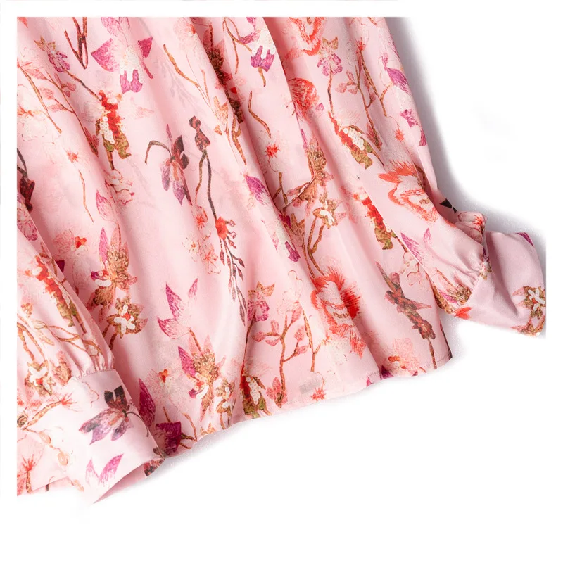 Silviye Silk Crepe-De-Chine Small Stand Collar