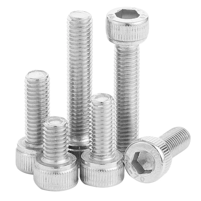 Top-884Pcs Шестигранная головка с шестигранной головкой, набор винтов M2 M3 M4 M5, набор винтов из нержавеющей стали с шестигранной головкой