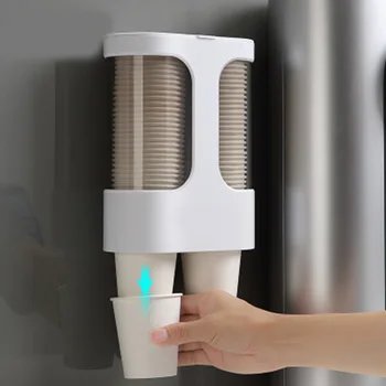 

Cup Dispenser Pull Type Paper Water Disposable Automatic Remover Cup Holder Rack 17x9x21.7cm P7Ding