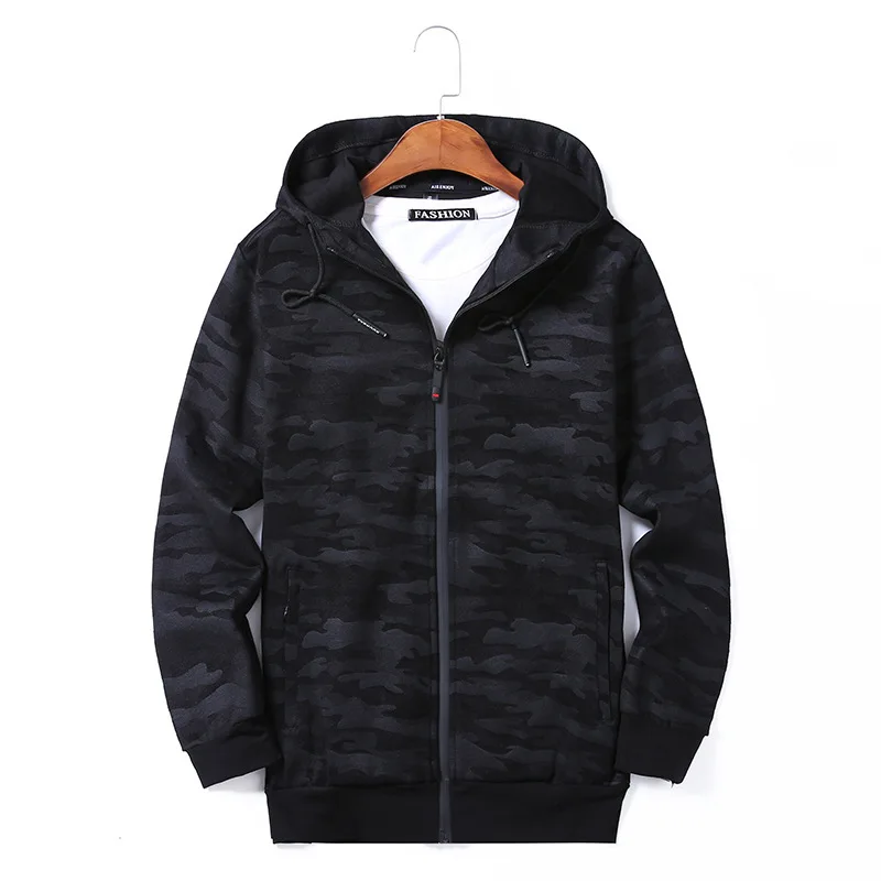 

Spuer Fat Man Top Male Plus Fat plus Size Leisure Printing Lian Hat Sweater Fat Extra Large Loose Coat Autumn