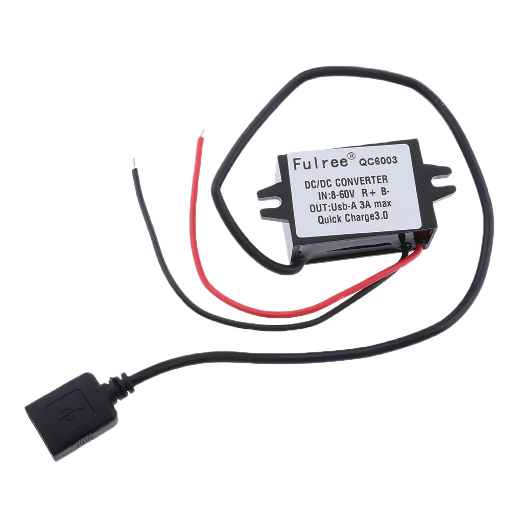 DC 8-60V Step Down to o 3.7V-12V 3A Voltage Reducer Converter, Waterproof DC/DC Buck Transformer Power Supply