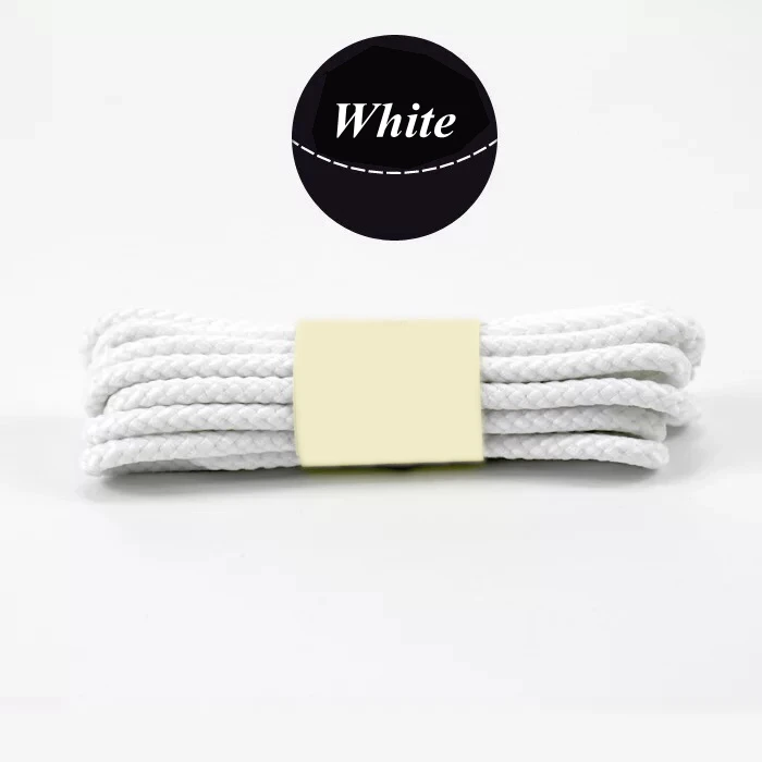 1 Pair 14 Colors Round Shoelaces Outdoor Sneakers Shoe laces Solid Boots Shoelace length 80cm 100cm 120cm 140cm 160cm Shoestring - Цвет: White