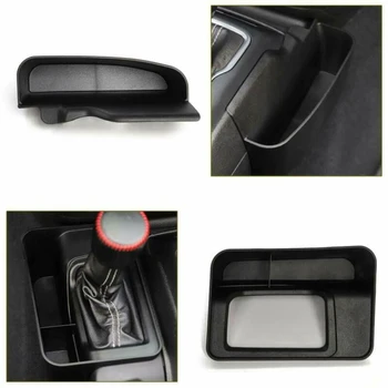 

2pcs Black Paint Car Storage Box Console Organizer Holder Double-sided Tape Boxes For Jeep Wrangler JL 2018-2020