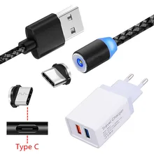 Магнитный Micro зарядный кабель светодиодный настенный USB зарядное устройство для samsung S3 J7 Xiaomi 7a Redmi 6a 5 Plus Note 6 Pro BLU G8 G6 Oppo A9 A83 F7