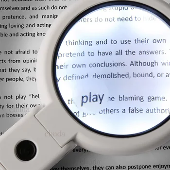 

8 LED Table Lamp Super Bright 5/11X Magnifying Glass Non Slip Hand Held Dual Use