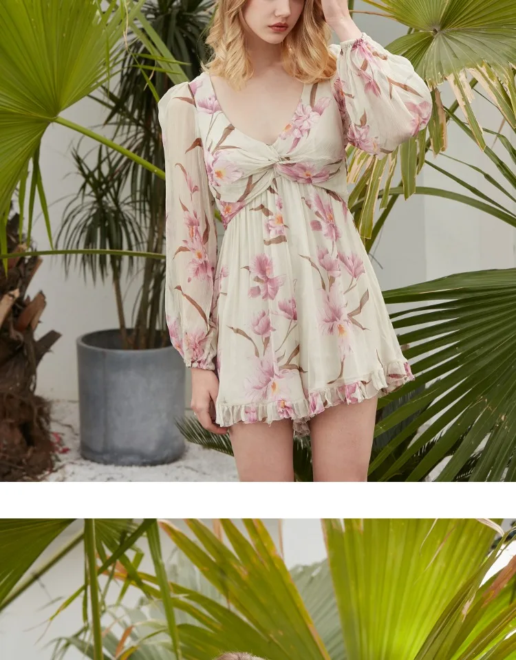 EASYSMALL, женское летнее платье, модное, сексуальное, высокого класса, Vestidos, стиль кантри, повседневное, с высокой талией, с длинным рукавом, с v-образным вырезом, платья