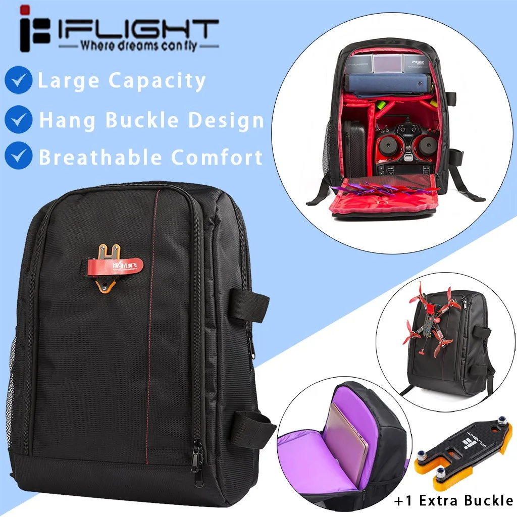 Iflight портативный черный рюкзак сумка для переноски Открытый Чехол для FPV гоночный Дрон Высокое качество RC части автомобиля RC автомобильные аксессуары