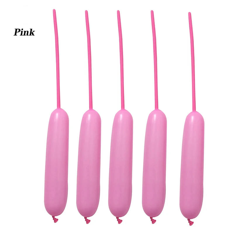 pink 90 шт. металлические длинные полосы латексные шары животные цветок твист Связывание Волшебные длинные шарики для День Рождения вечерние принадлежности детские игрушки подарок - Цвет: pink