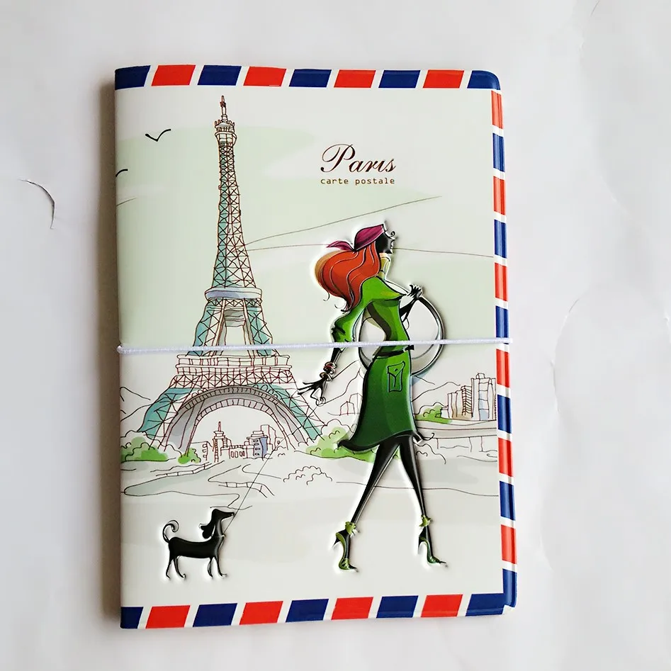 3D Design Vintage World Trip Passport Cover ID Credit Card Bag PVC Leather Passport Holder 14*9.6CM wallet card holder card holder credit card holder passport holder